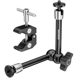 NEEWER 25cm Magic Arm verstelbaar met Super Klem, 1/4"" en 3/8"" schroefdraad, 1/4"" Schroeven voor flits/LED-licht/microfoon/monitor compatibel met SmallRig camerakooi, maximale belasting: 2 kg, ST25C