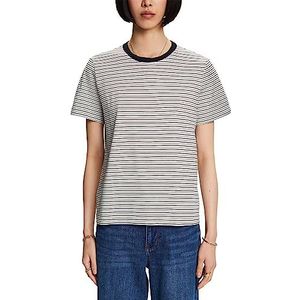 ESPRIT T-shirt met strepen, 100% katoen, off-white, S