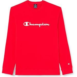 Champion Legacy American Classics Heavy Powerblend Terry Logo Crewneck sweatshirt, intens rood, XS voor heren