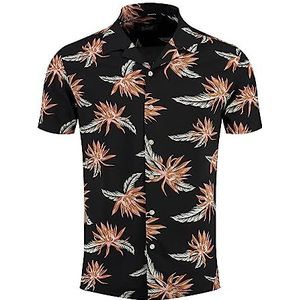 Key Largo MSH Barbados Overhemden met korte mouwen voor heren, zwart (1100), XL