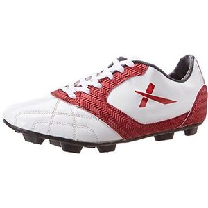 Vector X Armour Football Shoe for Mens (White/Maroon, Size: EU 45) Material: EVA, Faux Leather |Outsole Grip | PVC Sole | 14 Studs on Sole