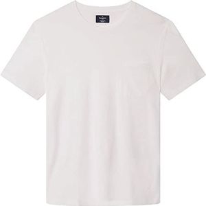 Hackett London Heren GMT Dye T-shirt, Wit, XS