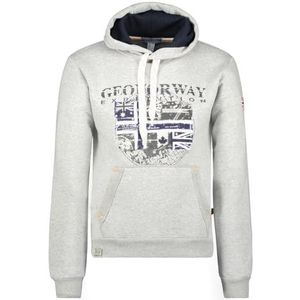 Geographical Norway Galon Heren Hoodie kangoeroezak - Sweatshirt Logo Pullover Hood Hoody Warm Lange Mouwen - Heren Lente Zomer Herfst Winter (Lichtgrijs 2XL), Lichtgrijs, XXL