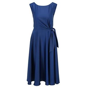 Vera Mont cocktailjurk voor dames met ceintuur, blauw, 36