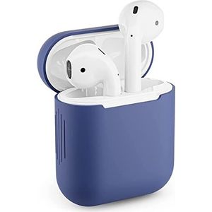Beschermhoes voor Apple Airpods 1 silicone case airpod hoes precies passend (blauw)