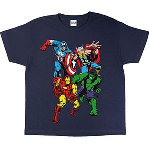 Marvel Comics Classic Characters T-shirt, Meisjes, 98-170, Marine, Officiële Koopwaar