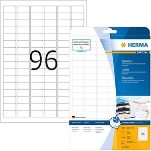 HERMA 8832 universele etiketten voor inkjetprinters A4, set van 32 (30,5 x 16,9 mm, 800 velles, papier, mat) zelfklevend, bedrukbaar, permanente klevende stickers, 76.800 etiketten voor printer, wit