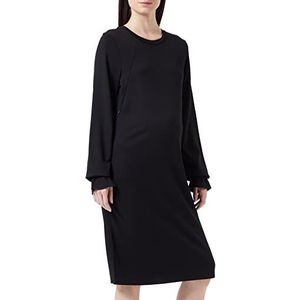 Noppies Maternity damesjurk Pinole Nursing jurk met lange mouwen, zwart-P090, XL
