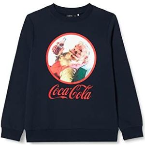 NAME IT Jongens NLMOLUF Cocacola Sweat UNB BFU Sweatshirt, Navy Blazer/Detail:Circle, 152