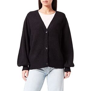 SIRUP COPENHAGEN Dames Black Elegant Cardigan Pullover Sweater, medium