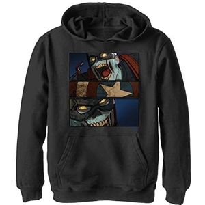 Marvel Uniseks Zombie Cap Panels Hoodie, Zwart, XL, zwart, XL
