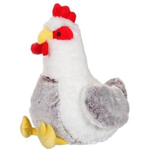 Gipsy Toys - Pluche kip - wit en bruin - 40 cm - origineel cadeau-idee - boerderijdieren