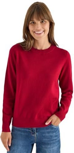 Cecil - Gebreide Trui - Beaujolais Red - Ronde Hals - Regular Fit