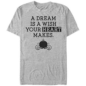 Disney Cinderella-Dream Wish Organic T-shirt met korte mouwen, Melange Grijs, S