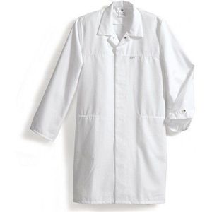 BP 1673-711-21-XSs Unisex jas, 1/1 mouw met verstelbare split aan de manchet, 200,00 g/m² versterkt katoen, wit, XSs