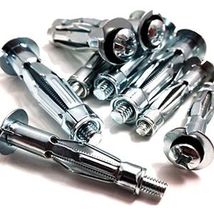 Bulk Hardware BH02857 holle muuranker M5 x 72 mm, glanzend verzinkt (verpakking à 10), wit, stuks
