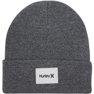 Hurley Heren Winter Hat - Seaward Patch Cuffed Beanie, Maat One Size, Cool Grey Heather