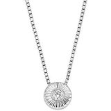 Fossil Hangerketting voor Dames Sterling Zilveren Texture Circle, JFS00618040