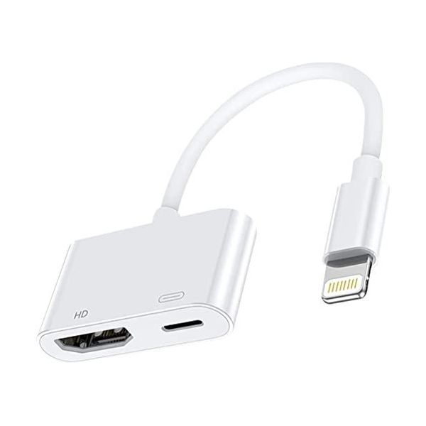 Adaptateur Lightning vers HDMI pour iPhone 12/12 Pro Max 11 Pro/XS/XR/X/8 7  6 Plus SE, iPad Pro Mini 2, iPhone vers connecteur HDMI compatible iOS 10 ~  14.1 et versions ultérieures : : Électronique