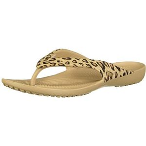 Crocs Kadee II Flip W Teenslipper dames,Luipaard Goud,38/39 EU