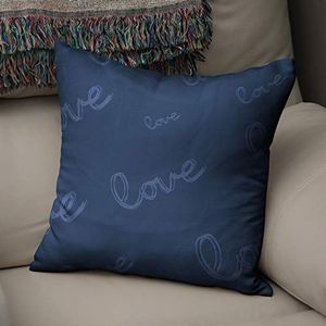BonaMaison Decoratieve Kussensloop, Blauw Kussenhoezen Bank, Zitkussen, Decoratieve Kussenhoesjes, Kussensloop; Sofa, Slaapkamer, Kantoor, Auto 43x43 Cm - Ontworpen en Vervaardigd in Turkije