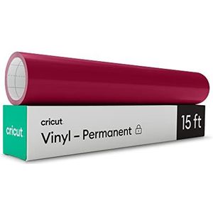 Cricut Permanent Vinyl | Donkerrood | 4,6 m | Zelfklevend Vinyl Rol | Voor gebruik met alle Cricut Snijmachines