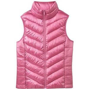 Tom Tailor - Bodywarmer - Pink velvet - Met Ritszakken