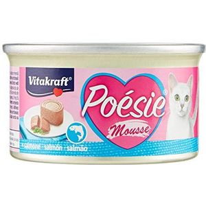 Vitakraft Poésie Mousse, fijne en delicate mousse voor je kat, zalmsoort, 85 g