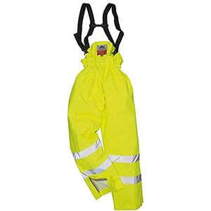 Portwest S781 Bizflame Gevoerde Hi-Vis Antistatisch FR Regenbroek, Geel, Grootte M