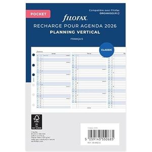 Filofax pocket jaarplanner verticaal frans 2026