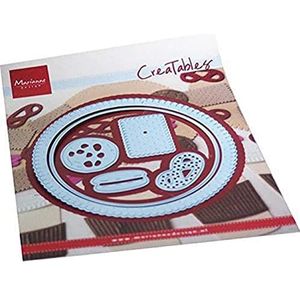 Marianne Design LR0715 Creatables stempel- en stanssjabloon, koekjesdekjes, voor handwerkprojecten, lichtblauw, 9,8 x 9,8 cm, 5 stuks