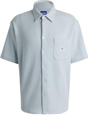 HUGO - Casual Overhemd - Katoen - Wafelstructuur