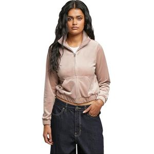 Urban Classics - Velours Trainingsjack - Dames - Slim-fit - Zacht en Rekbaar