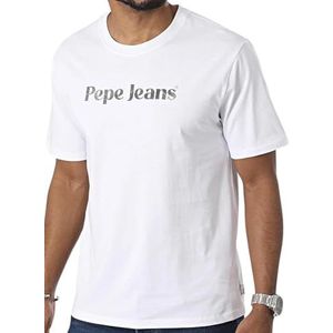 Pepe Jeans Clifton T-shirt voor heren, Wit (wit), XL
