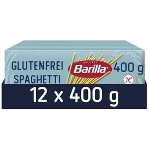 Barilla Pasta Noedels glutenvrije spaghetti van heerlijke maïs en rijst – perfect voor mensen met coeliakie of glutenonverdraagzaamheid, verpakking van 12 stuks (12 x 400 g)
