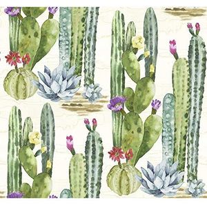VILVER vliesbehang, digitale print op vlies, PVC-vrij, milieuvriendelijke HP-latex-inkt. Collectie Cactus speciale breedte 68 cm x lengte 10 m. Voor 6,80 m2. SONORA.2462 W-01