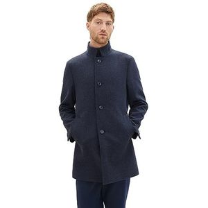 Tom Tailor Herenjas met 3 knopen en opstaande kraag, 32530 - Blue Small Herringbone, XL