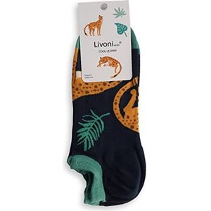 Livoni Cool Leopard Low Socks 43-46, Meerkleurig, L, Meerkleurig, Large
