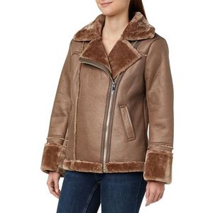 Vila Dames Viavi L/S jacket/Tb bikerjack, bruin, 38