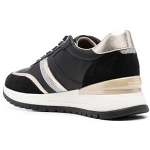 Geox D DESYA Sneakers voor dames, zwart, 38 EU, zwart, 38 EU