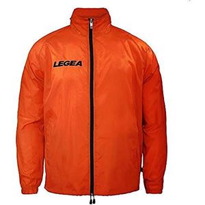 Legea regenjas heren Tuono Cairo met capuchon K-Way regenjas waterdicht running voetbal hardlopen training sport oranje (XL)