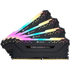 Corsair Vengeance RGB PRO 16 GB (4 x 8 GB) DDR4 3200 MHz C14 XMP 2.0 Enthusiast RGB LED verlichte geheugenkit - zwart