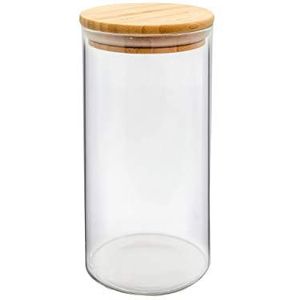 NERTHUS FIH 782 glazen container met bamboedeksel, 1100 ml