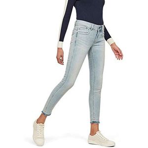 G-STAR Raw Lynn Mid Skinny Ripped Edge Enkelshorts voor dames, Blauw (Lt Aged Destroy D08616-8968-1243), 24W / 34L