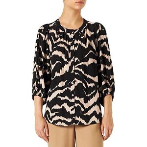 Part Two OranaPW SH Shirt, Black Zebra Print, 44 dames