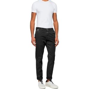 Replay Heren Regular Fit Chino Jeans Benni Hyperchino Colour X-Lite, 040 Black, 34W x 32L