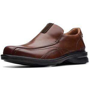 Clarks Loafer-instappers voor heren, donkerbruin leer, 40 EU