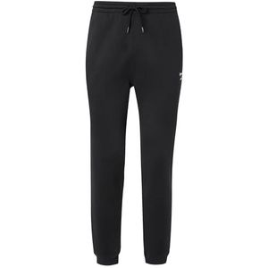 Reebok - Joggers - Zwart - Fleece - Elastische Tailleband met Trekkoord