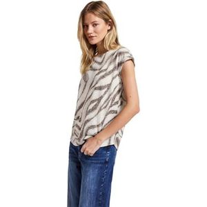 STREET ONE - Shirttop - Tumbled Beige - Met Print All-over