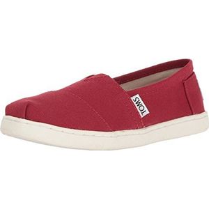 TOMS Alpargata Core Platte slippers voor kinderen, uniseks, rood, 31.5 EU